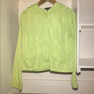 Lime green jacket zip up with buttons💚💚💚